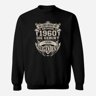 Vintage 1960 Geburt von Legenden Sweatshirt, Retro Look für Herren - Seseable