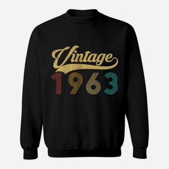 Vintage 1963 58th Birthday Gift For Men Women Sweat Shirt - Seseable