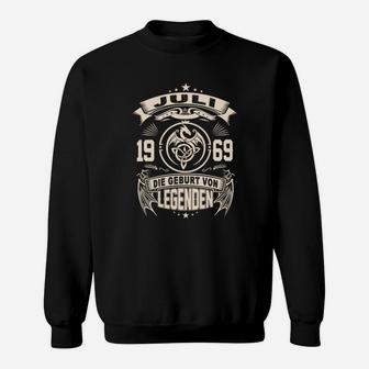 Vintage 1969 Legends Sweatshirt für Geburtstag, Retro Schwarz - Seseable