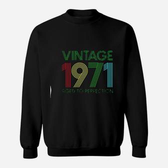 Vintage 1971 Aged To Perfection Sweat Shirt - Seseable