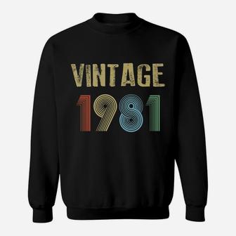 Vintage 1981 40th Birthday Gift Men Women Sweat Shirt - Seseable