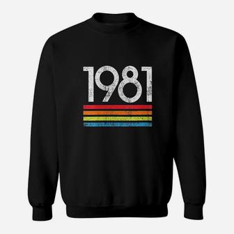 Vintage 1981 Happy Birthday Retro Sweat Shirt - Seseable