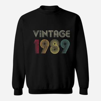 Vintage 1989 33rd Birthday Gift Retro 33 Years Old Sweat Shirt - Seseable