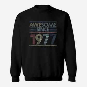 Vintage 44th Birthday Gifts Awesome Since 1977 Sweat Shirt - Seseable