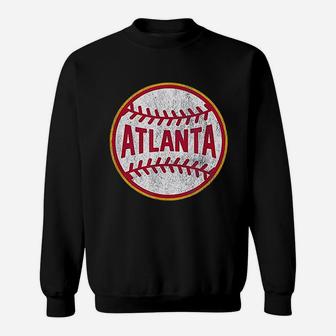 Vintage Atlanta Baseball Sweat Shirt - Seseable
