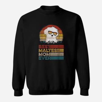 Vintage Best Maltese Mom Unique Gifts For Mom Sweat Shirt - Seseable