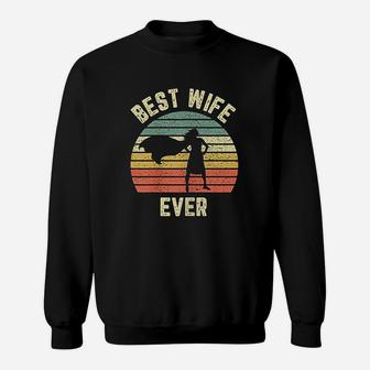 Vintage Best Wife Ever Holiday Gift Superhero Fun Graphic Sweat Shirt - Seseable