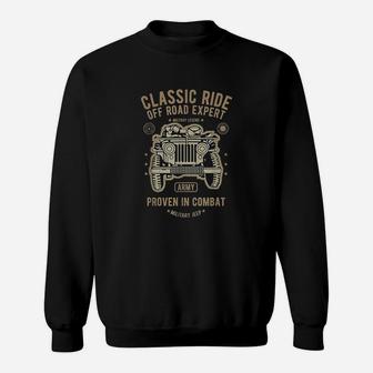 Vintage Classics Military Armys Off Roads Vehicle Sweat Shirt - Seseable