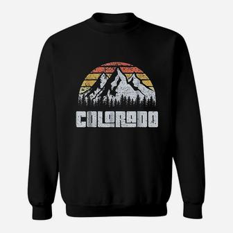 Vintage Colorado Mountains State Nature Sun Retro Sweat Shirt | Seseable CA