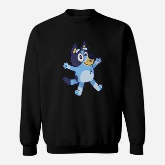 Vintage Cute Blue Baby Wolf Art Sweat Shirt - Seseable