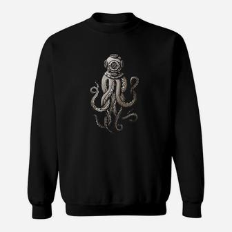 Vintage Deep Sea Divers Cthulhu Octopus Sweat Shirt | Seseable UK