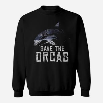 Vintage Earth Day Save The Orcas Sweat Shirt - Seseable