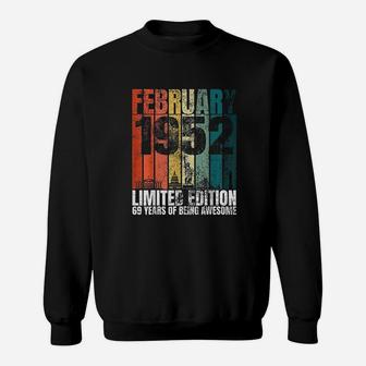 Vintage February 1952 Bday Gifts 70 Years Old 70th Birthday Sweat Shirt - Seseable