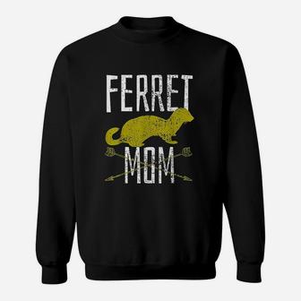 Vintage Ferret Mom Mother Mom Birthday Gifts Sweat Shirt - Seseable