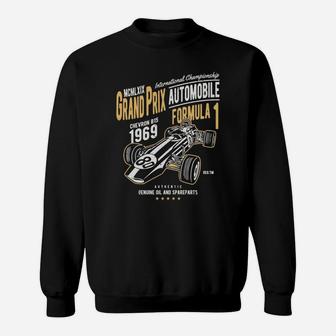 Vintage Formula Race Grand Prix Car Racing Driver T Shirt Sweat Shirt - Seseable