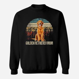 Vintage Golden Retriever Mom Funny Dog Lover Sweat Shirt - Seseable