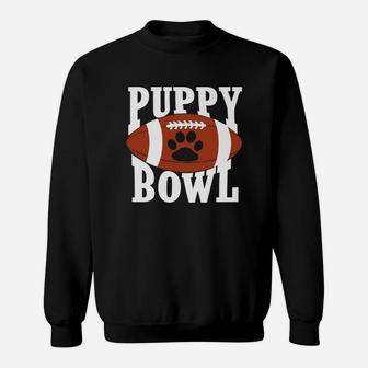 Vintage Graphic Puppy Bowl Rugby Football Sweat Shirt - Seseable