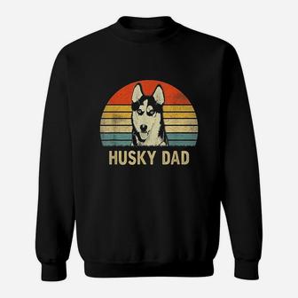 Vintage Husky Dad Fathers Day Gifts Sweat Shirt - Seseable