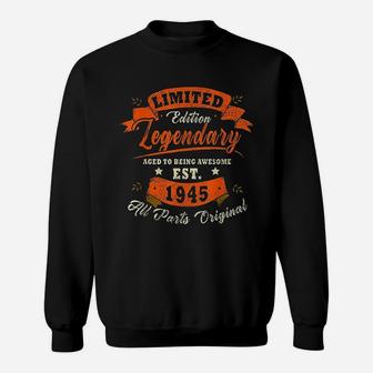 Vintage Made In 1945 77th Birthday Gifts For 77 Years Old Sweat Shirt - Seseable