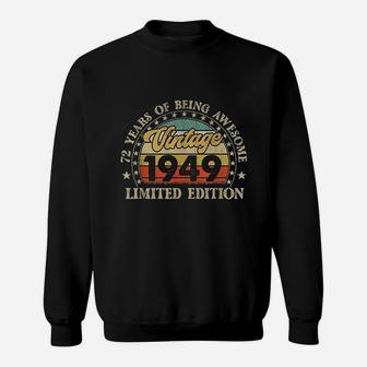 Vintage Made In 1949 Retro 73th Birthday Party 73 Year Old Sweat Shirt - Seseable