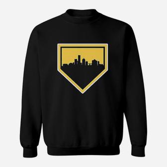 Vintage Milwaukee Baseball Mil Home Skyline Sweat Shirt - Seseable