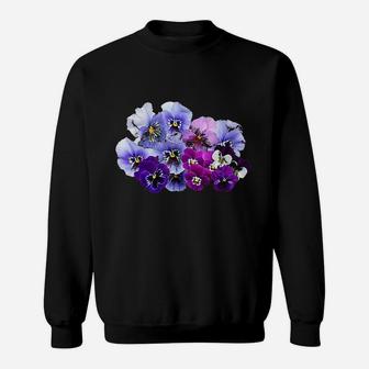 Vintage Pansies Flowers Gardening Pansy Lover Sweat Shirt - Seseable