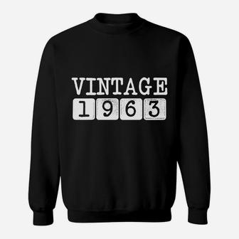 Vintage Retro 1963 59th Birthday 59 Years Old Gift Sweat Shirt - Seseable