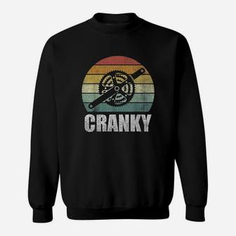 Vintage Retro Bicycle Cranky Gifts For Cycling Lovers Cranky Sweat Shirt - Seseable