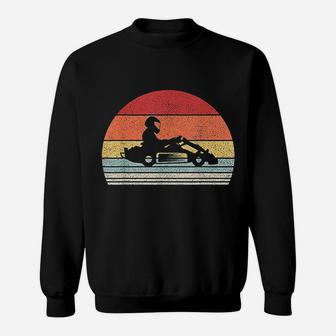 Vintage Retro Go Kart Driver Racing Sweat Shirt - Seseable