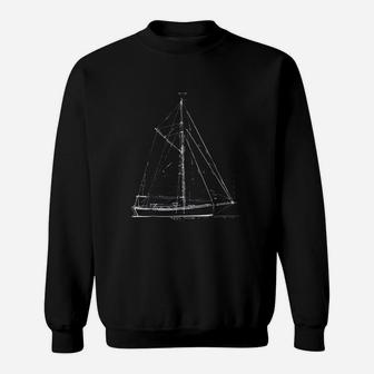 Vintage Retro Sailboat Sweat Shirt - Seseable