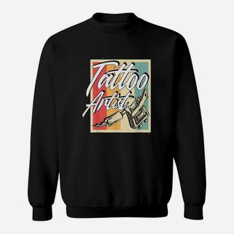 Vintage Retro Tattoo Artist Classic Style Tattoo Lover Gift Sweat Shirt - Seseable