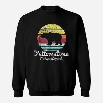 Vintage Retro Yellowstone National Park Wyoming Bear Sweat Shirt - Seseable