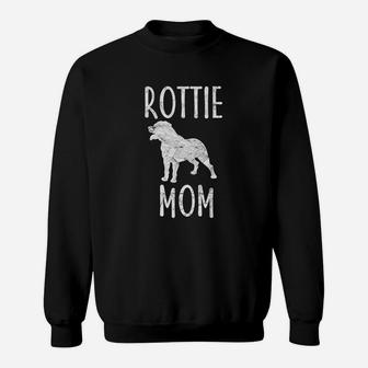 Vintage Rottweiler Mom Gift Rott Dog Owner Rottie Mother Sweat Shirt - Seseable