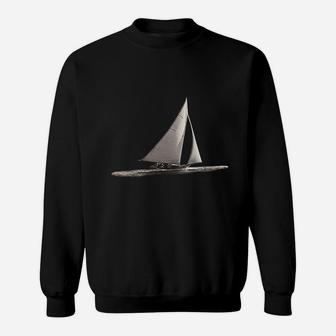 Vintage Sail Boat Nautical Dad Sailing Sweat Shirt - Seseable