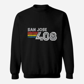 Vintage San Jose Proud 408 California State Sweat Shirt - Seseable