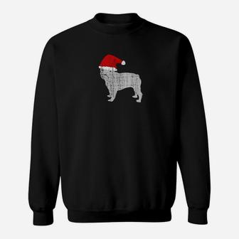 Vintage Santa Hat French Bulldog Dog Shirt Sweat Shirt - Seseable