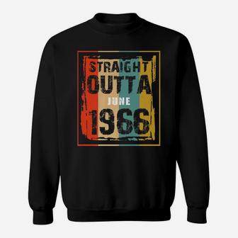 Vintage Straight Outta June 1966 Retro 56th Birthday Sweat Shirt - Seseable