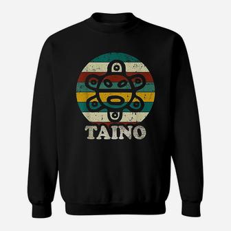 Vintage Sun Distressed Taino Sun Symbol Gift Taino Sweat Shirt - Seseable