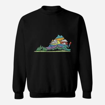 Vintage Virginia Outdoors And Nature Lover Retro 80s Sweat Shirt - Seseable