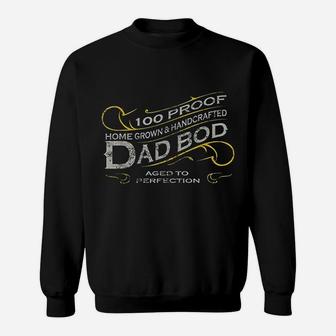 Vintage Whiskey Label Dad Bod Funny New Father Gift Sweat Shirt - Seseable