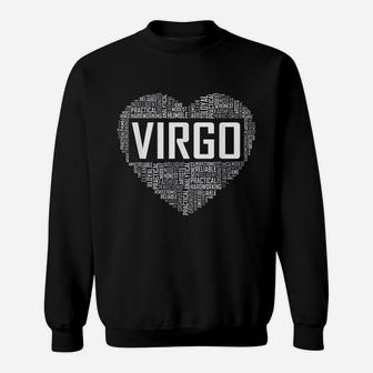 Virgo Zodiac Traits Horoscope Astrology Sign Gift Heart Sweat Shirt - Seseable