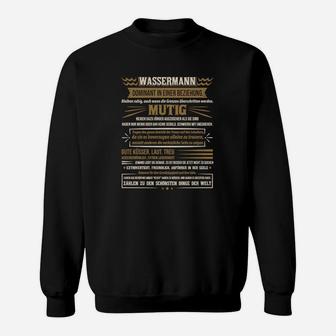 Wassermann Sternzeichen Sweatshirt mit Charaktereigenschaften, Personalisiert - Seseable