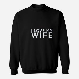 We Match I Love My Wife I Love My Husband Matching Couples Football Sweat Shirt - Seseable