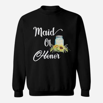 Wedding Matching Bridal Party Maid Of Honor Sweat Shirt - Seseable