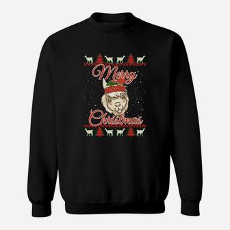 Weihnachts-Sweatshirt, Merry-Christmas-Schriftzug mit festlichem Design - Seseable