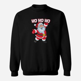 Weihnachtsmann Ho Ho Ho Schwarzes Sweatshirt, Festliche Bekleidung - Seseable