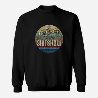 Welcome To The Show In Retro Vintage Colors Sweat Shirt - Seseable