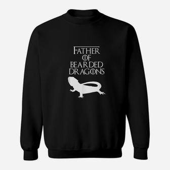 White Father Of Bearded Dragons Lover Gift Sweat Shirt - Seseable