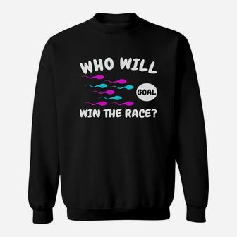 Who Will Win The Race - Gender Reveal Clothes Apparel Sweat Shirt - Seseable
