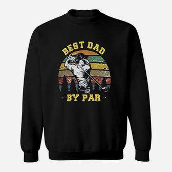 Winnice Retro Best Papa By Par Funny Golf Dad Vintage Fathers Day Golfers Sweat Shirt - Seseable
